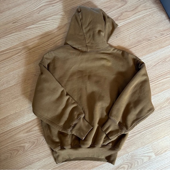 YZY Gap Brown Double Layer  Front Pocket Long Sleeve Hoodie- Size Youth/Child M - Picture 8 of 8
